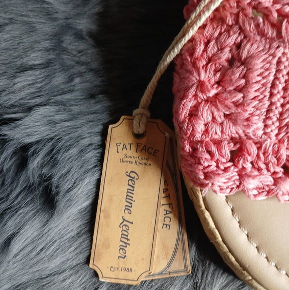 FAT FACE Womens Sz. 7 Cate Crochet Raffia Sliders - Picture 8 of 12